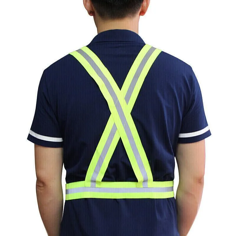 2 Pack Reflective Vest Engineering Construction Vest Reflective Vest Vehicle Printing Safety Vest Breathable Reflective Strap