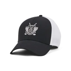 2024 Under Armour Men's Iso-chill Driver Mesh Cap - Black/Legendary Black/White