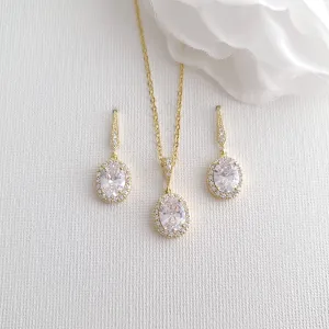 Bridal Party Jewelry Set Gold-Emily