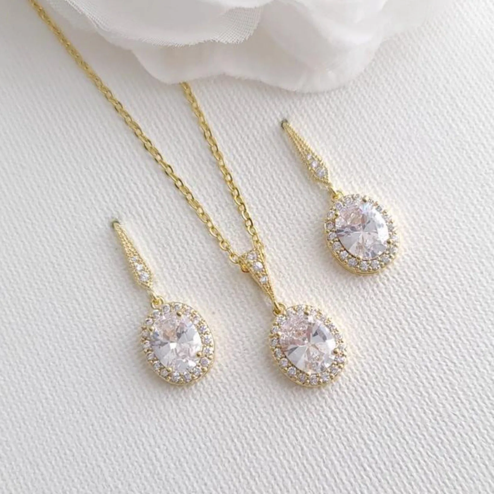 Bridal Party Jewelry Set Gold-Emily