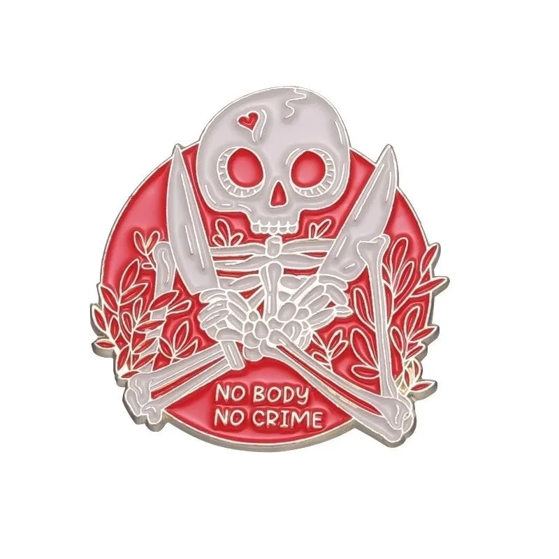 Cartoon Style Classic Style Cross Pumpkin Skull Alloy Stamping Stoving Varnish Plating Unisex Brooches