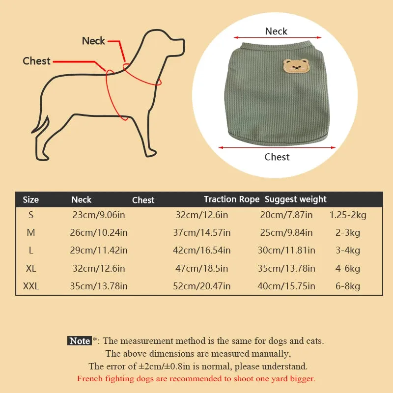 Comfortable and Durable Pet Vest for Dogs and Cats - Available in Multiple Sizes