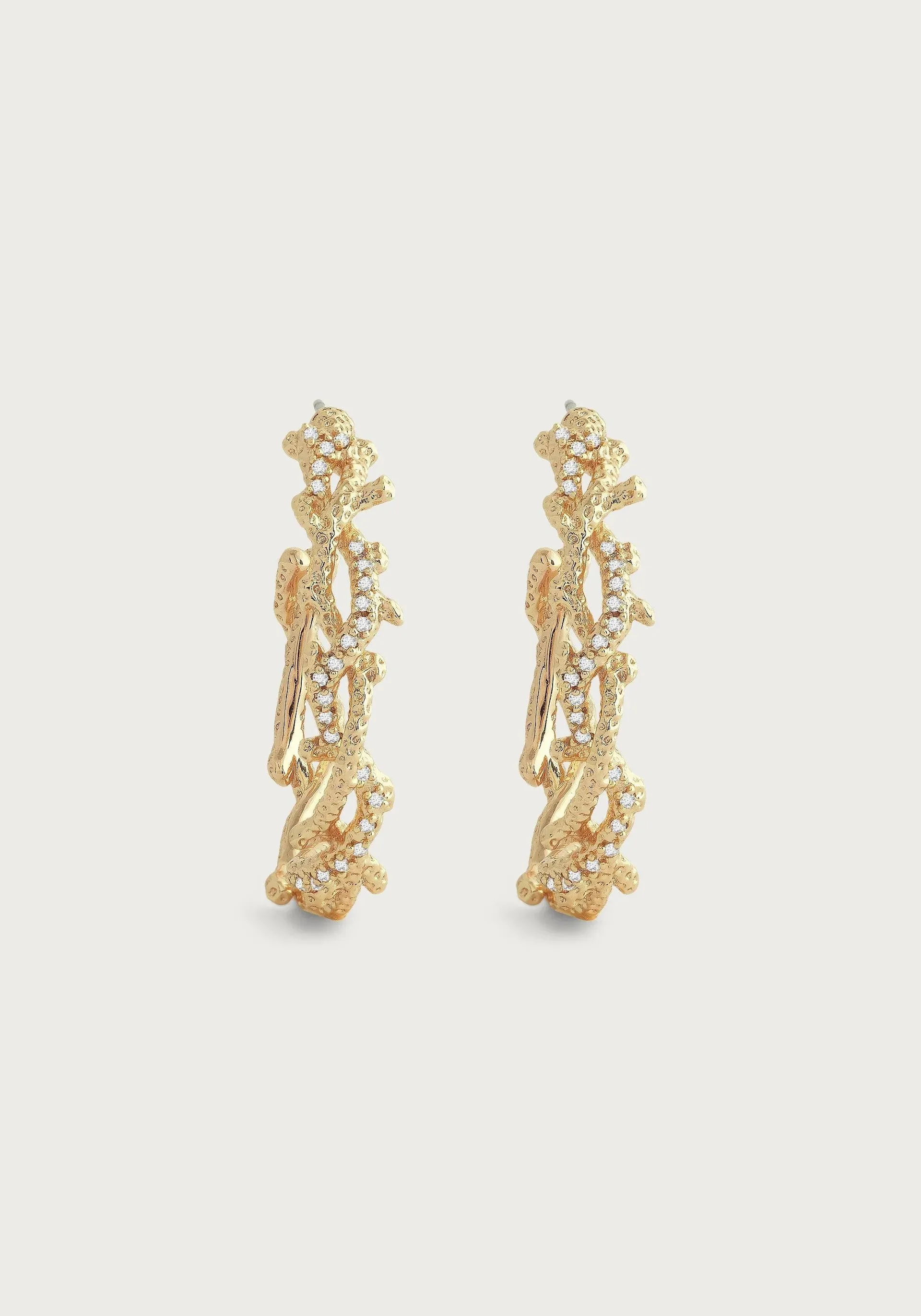 Coral Hoop Earrings