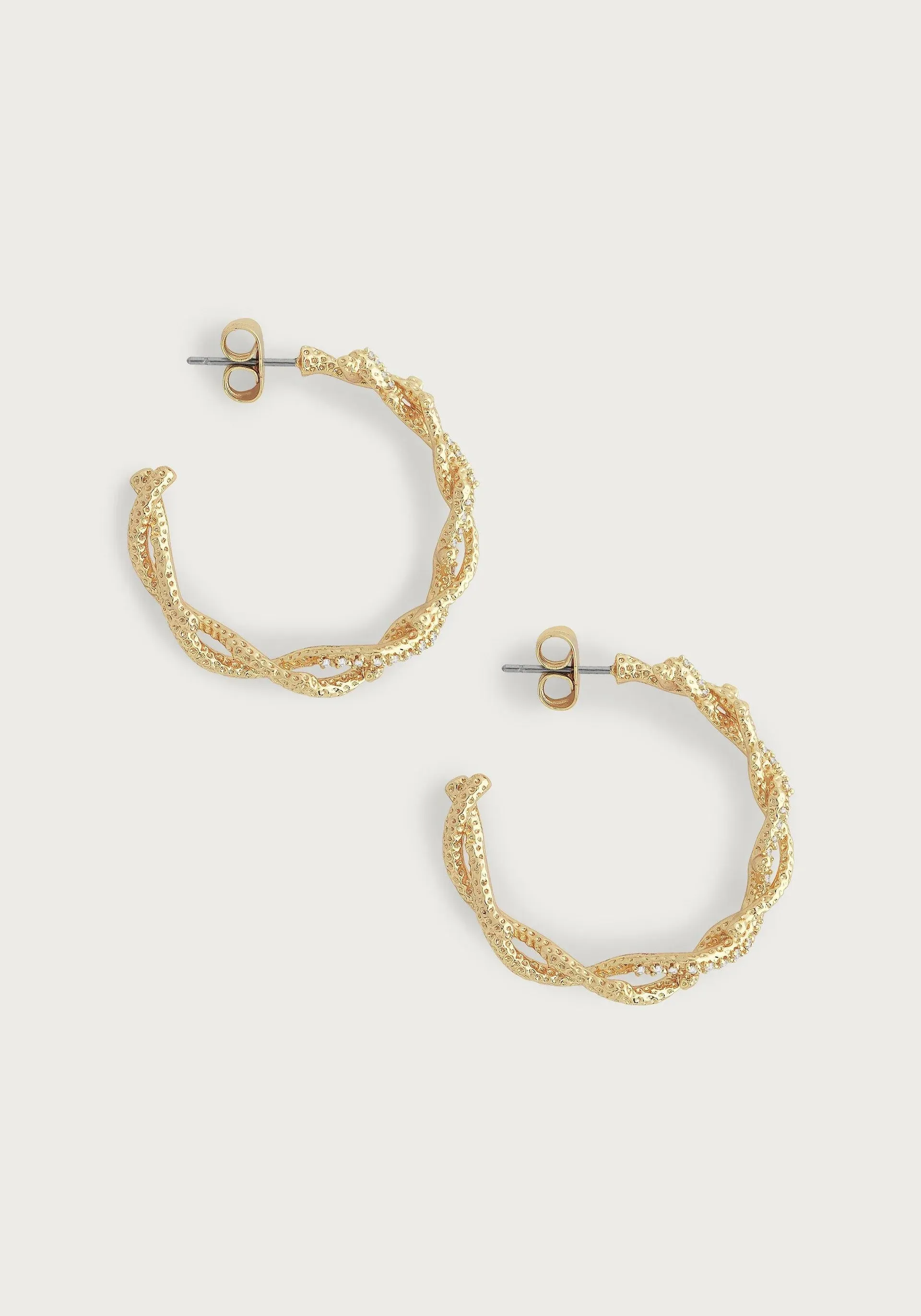 Coral Hoop Earrings