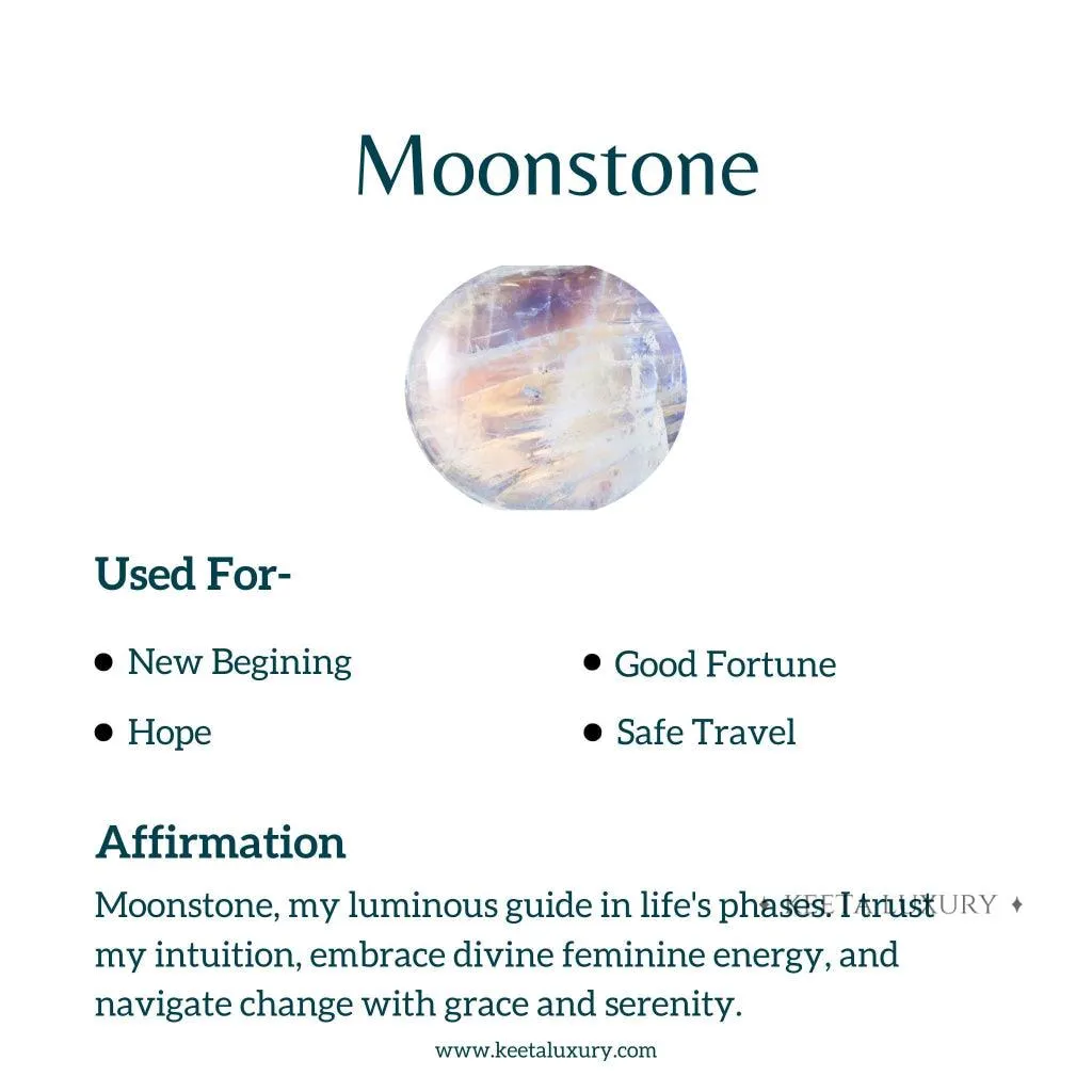 Crescent - Moonstone Studs