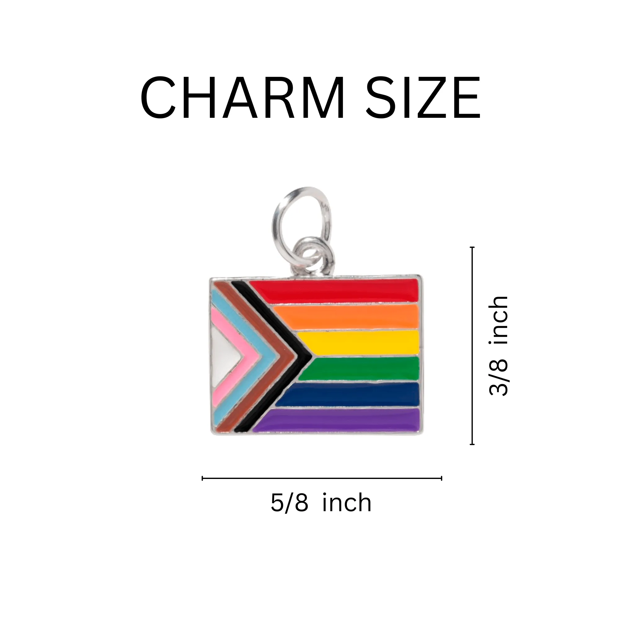 Daniel Quasar "Progress Pride" Flag Charm Necklaces