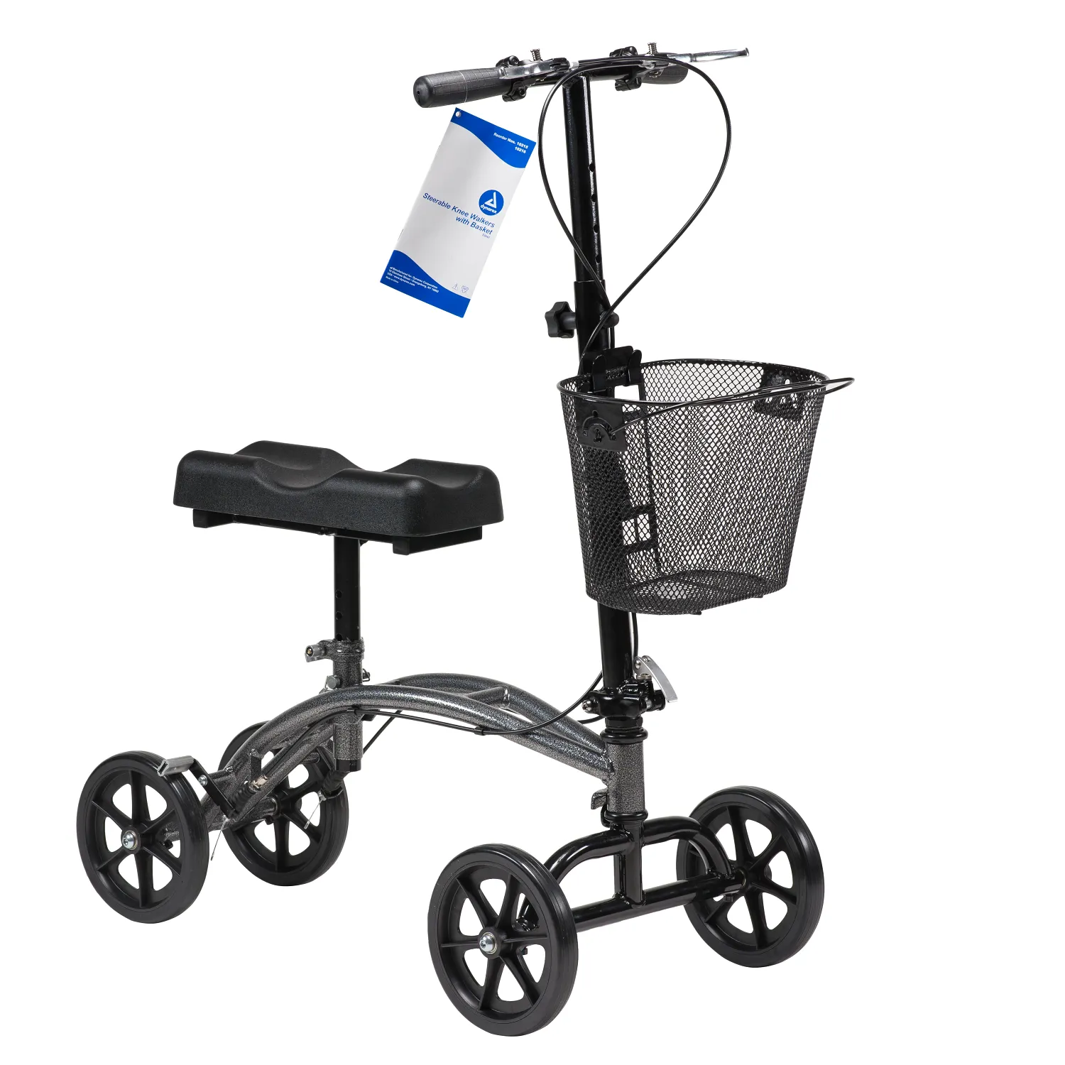 Dynarex - Steerable Knee Walker with Basket