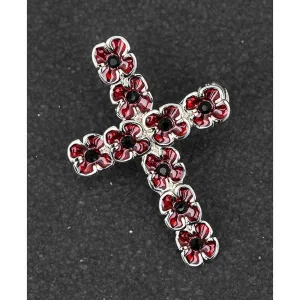 Equilibrium Poppy Cross Brooch