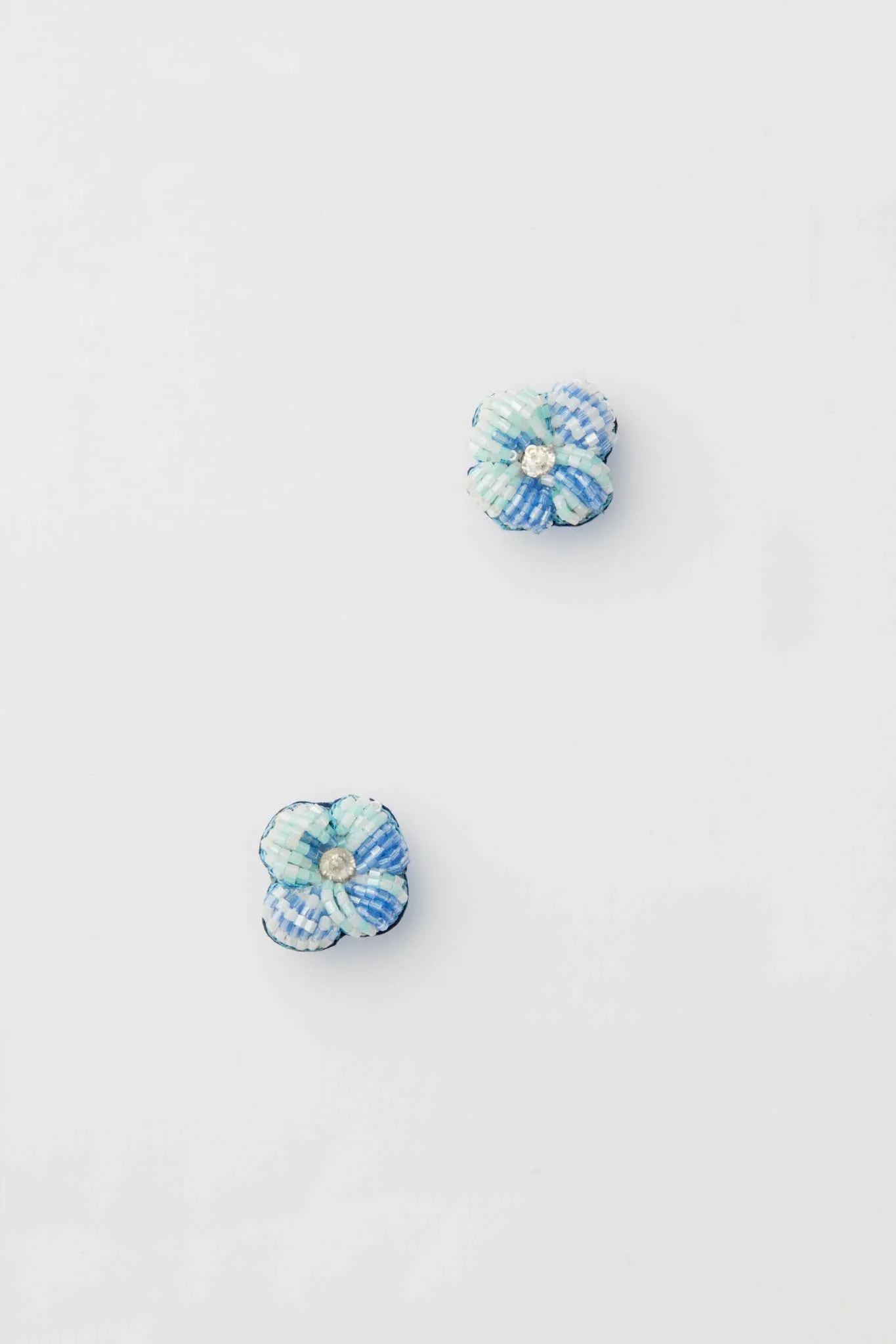 Exclusive Blue Alessandra Floral Studs