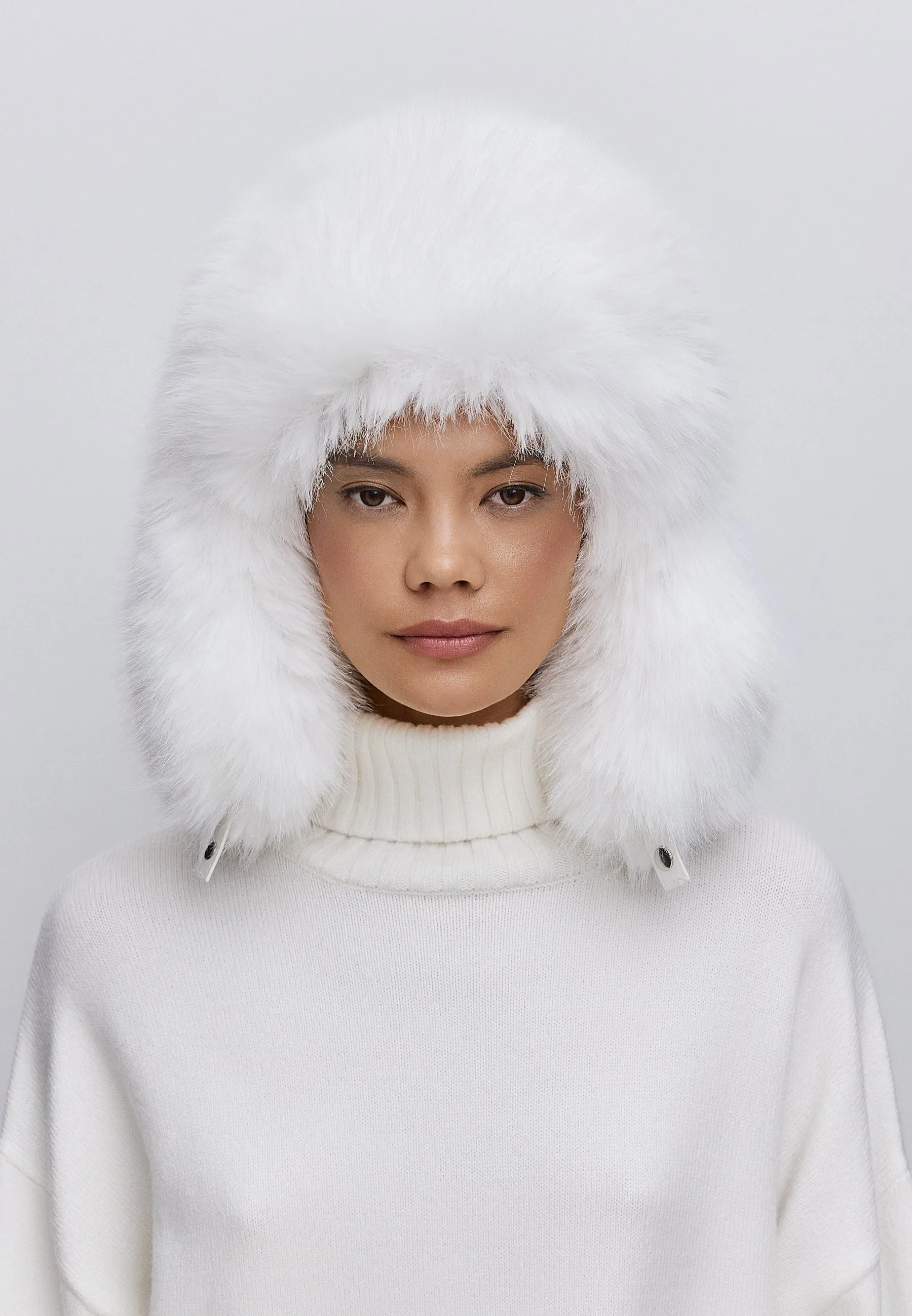 Faux Fur Hat Irina - White