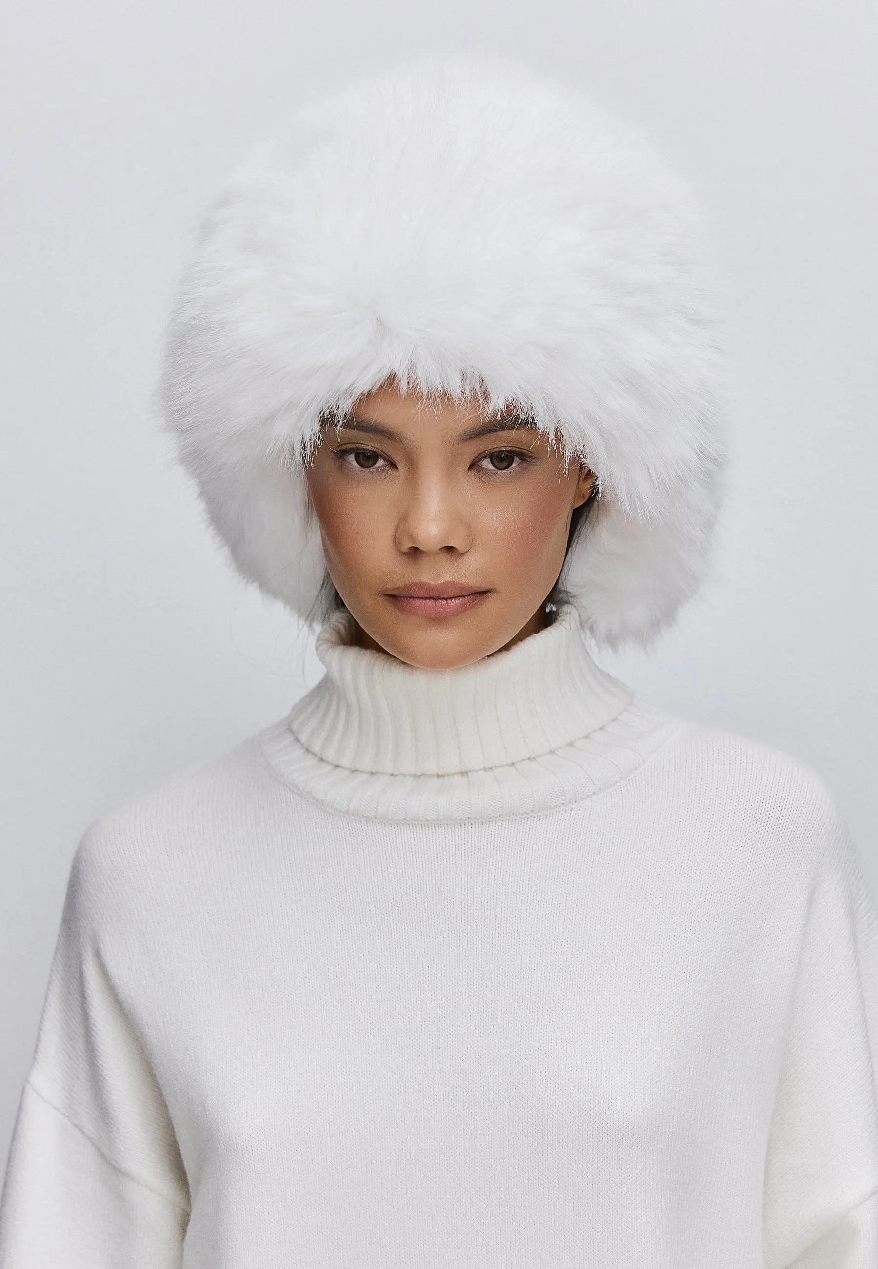 Faux Fur Hat Irina - White