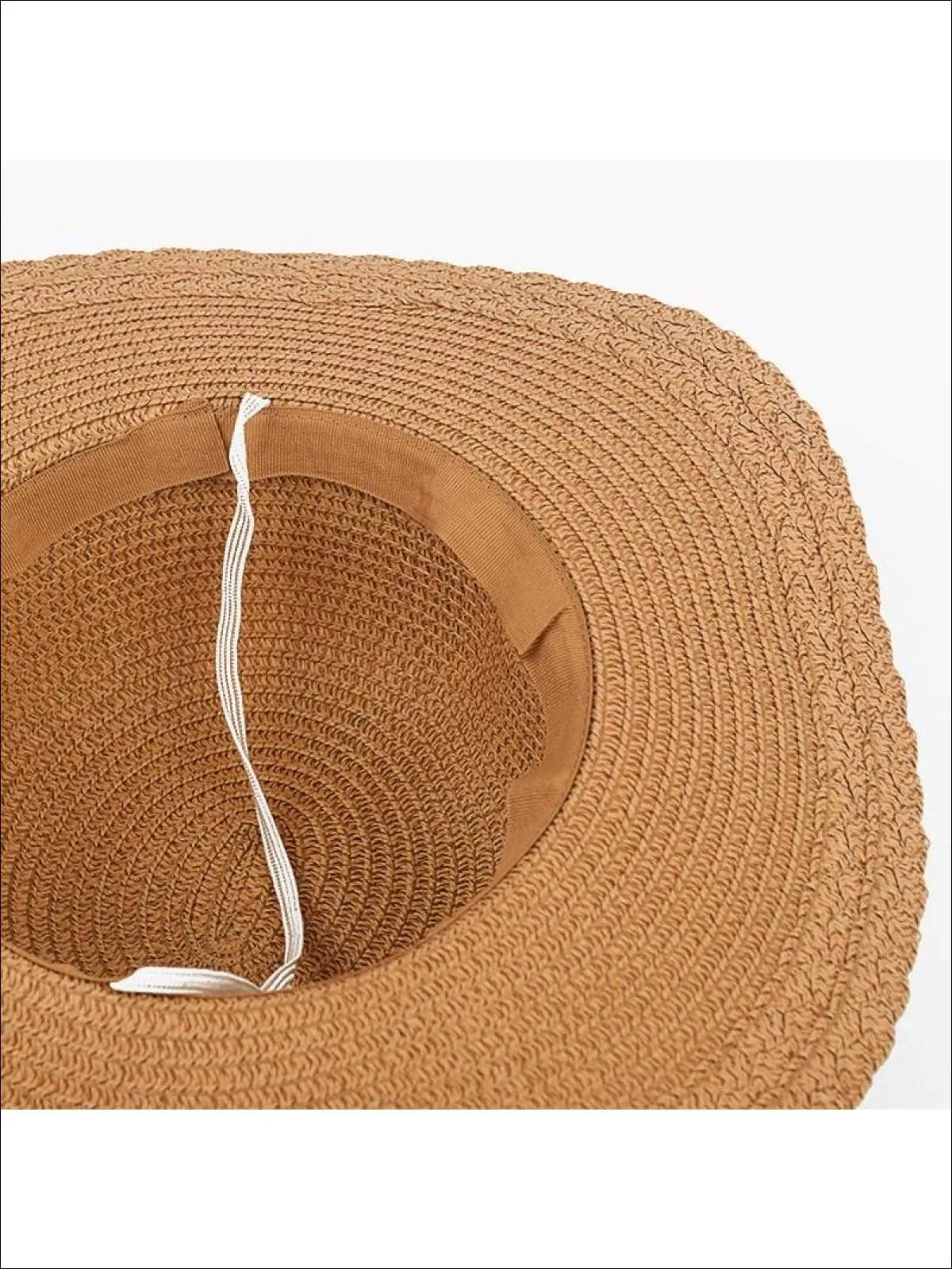 Girls Lace Brim Straw Hat