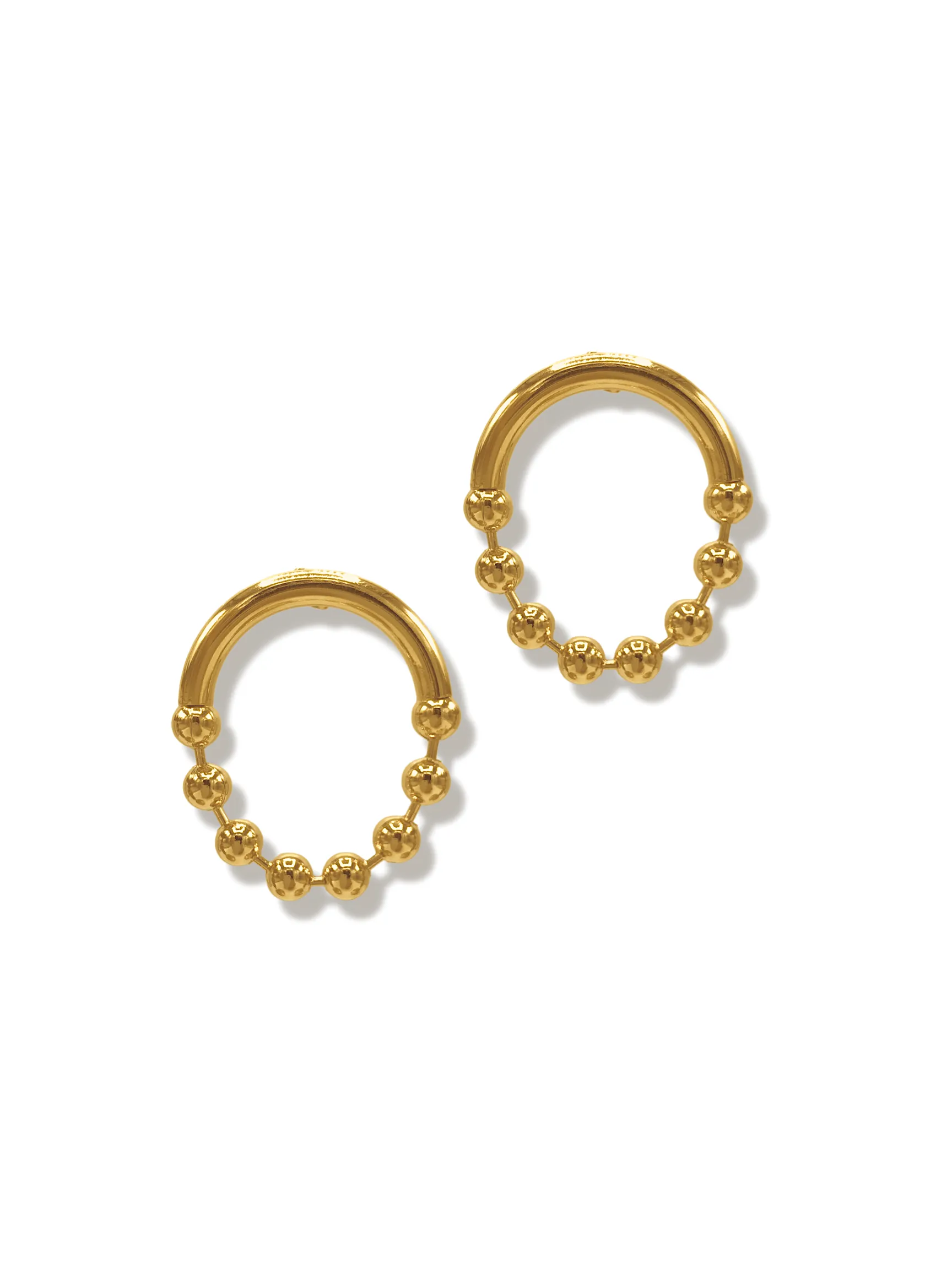 Gold Small Orbita Amari Post Earrings