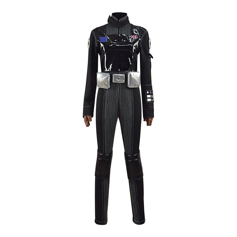 Jyn Erso Cosplay Costume Pilot Jumpsuit Romper Halloween Party Suit