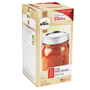 Kerr Regular Mouth Canning Lids and Bands 1 pk