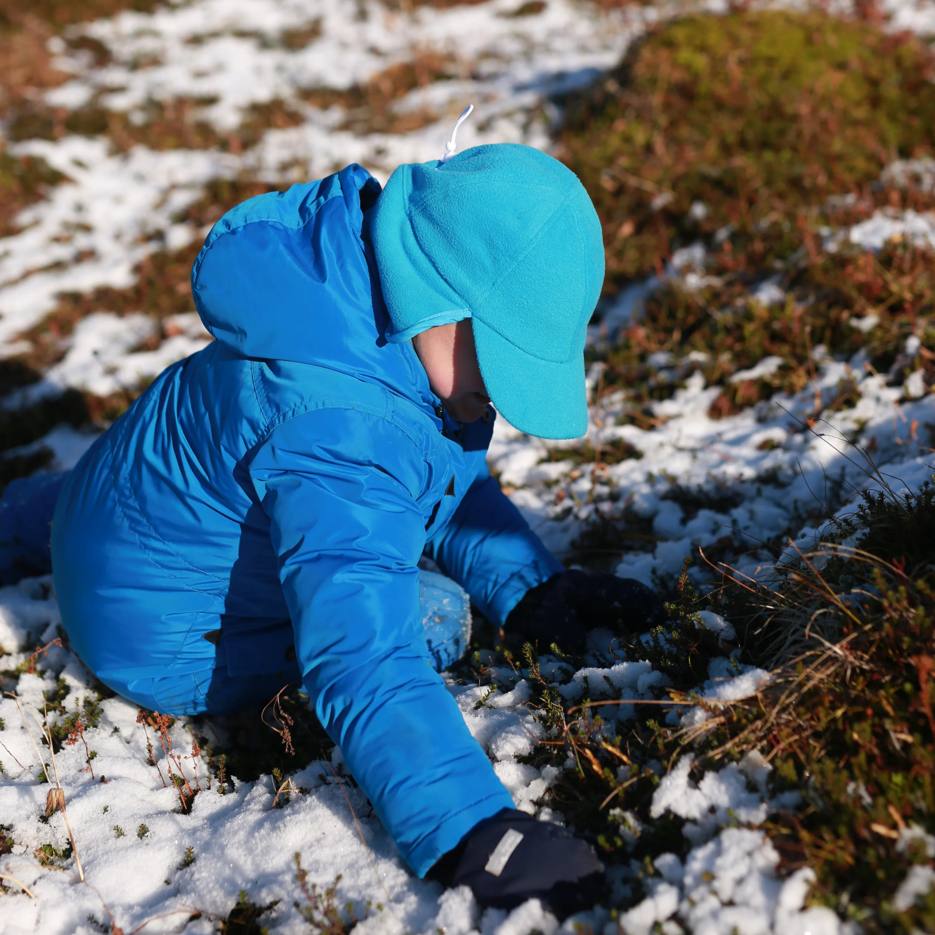 Kids Frosty Fleece Winter Flap Hat - Glacial Water