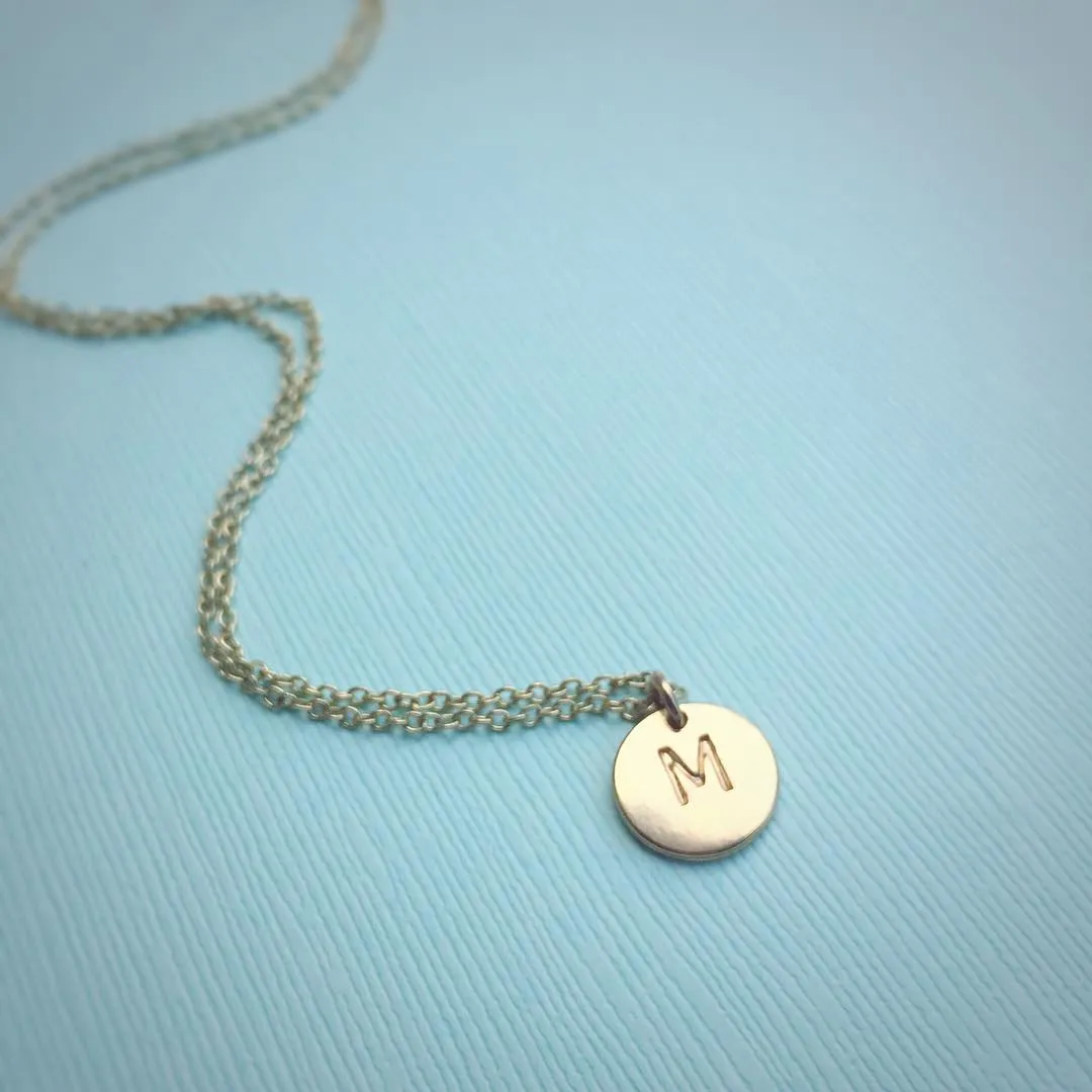 Letter Disc Necklace