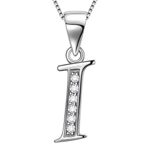 Letter I Initial Necklaces Pendant Women Men Name Jewelry Gift 925 Silver