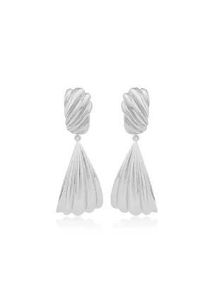 Lola Knight - Marina - Vintage Inspired Bridal Drop Earrings - Silver