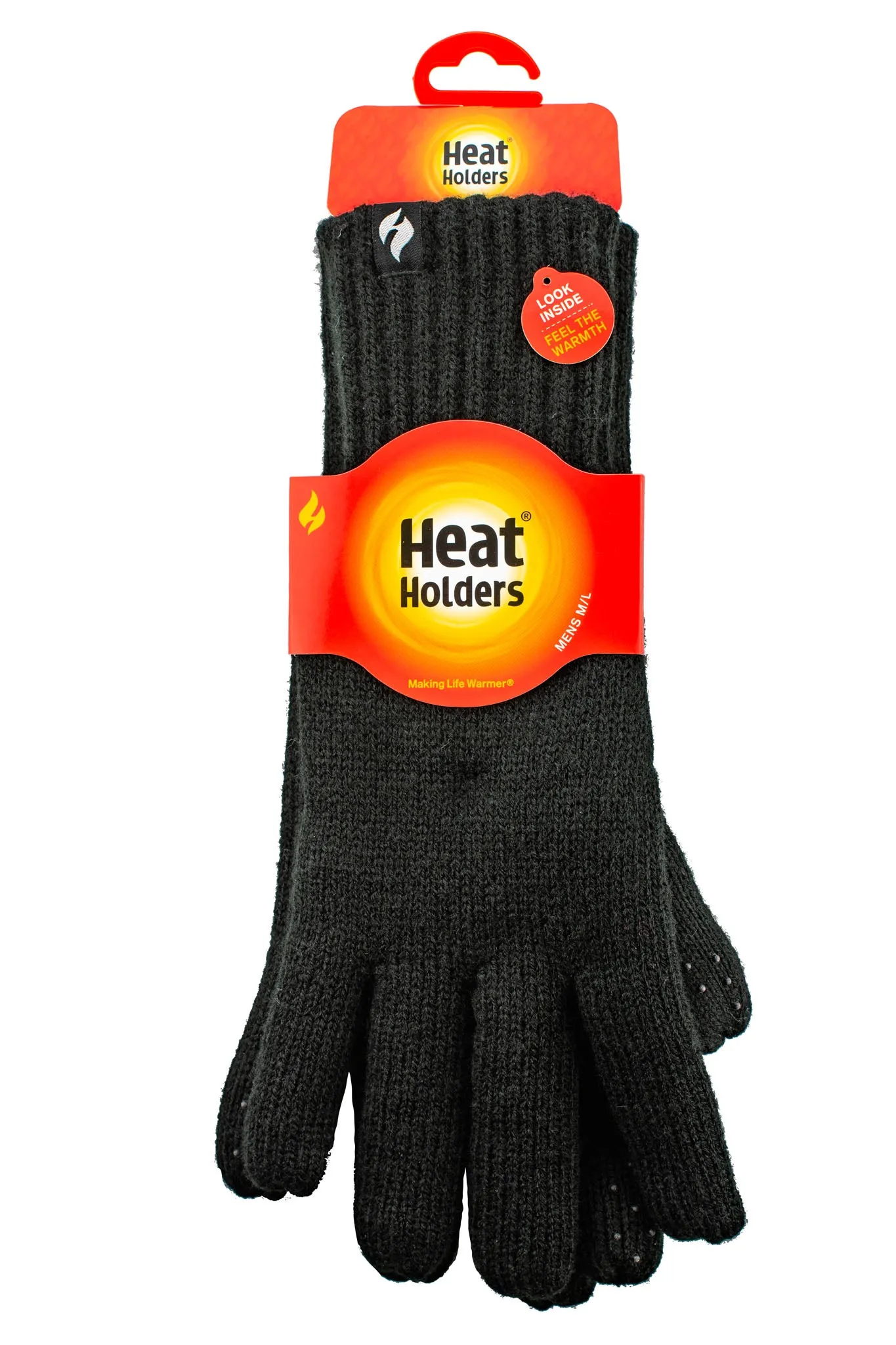 Men's Chase Flat Knit Silicone Grip Solid Glove