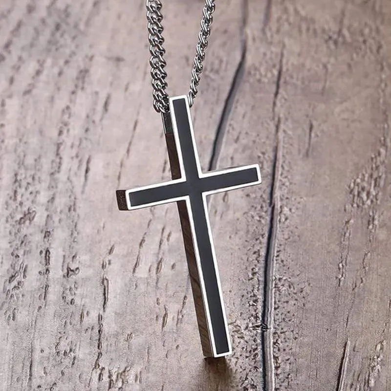 Men's Christian Necklace <br> Elegant (Steel)