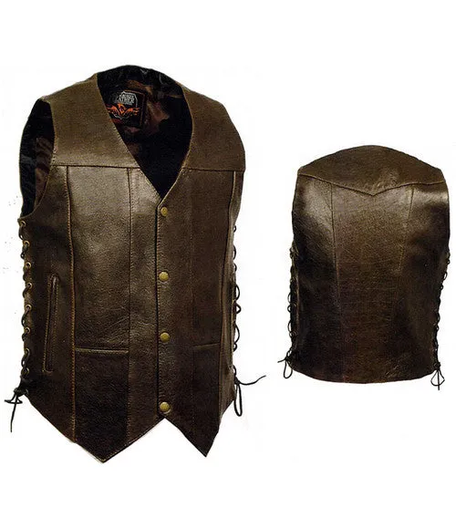 Mens leather vest