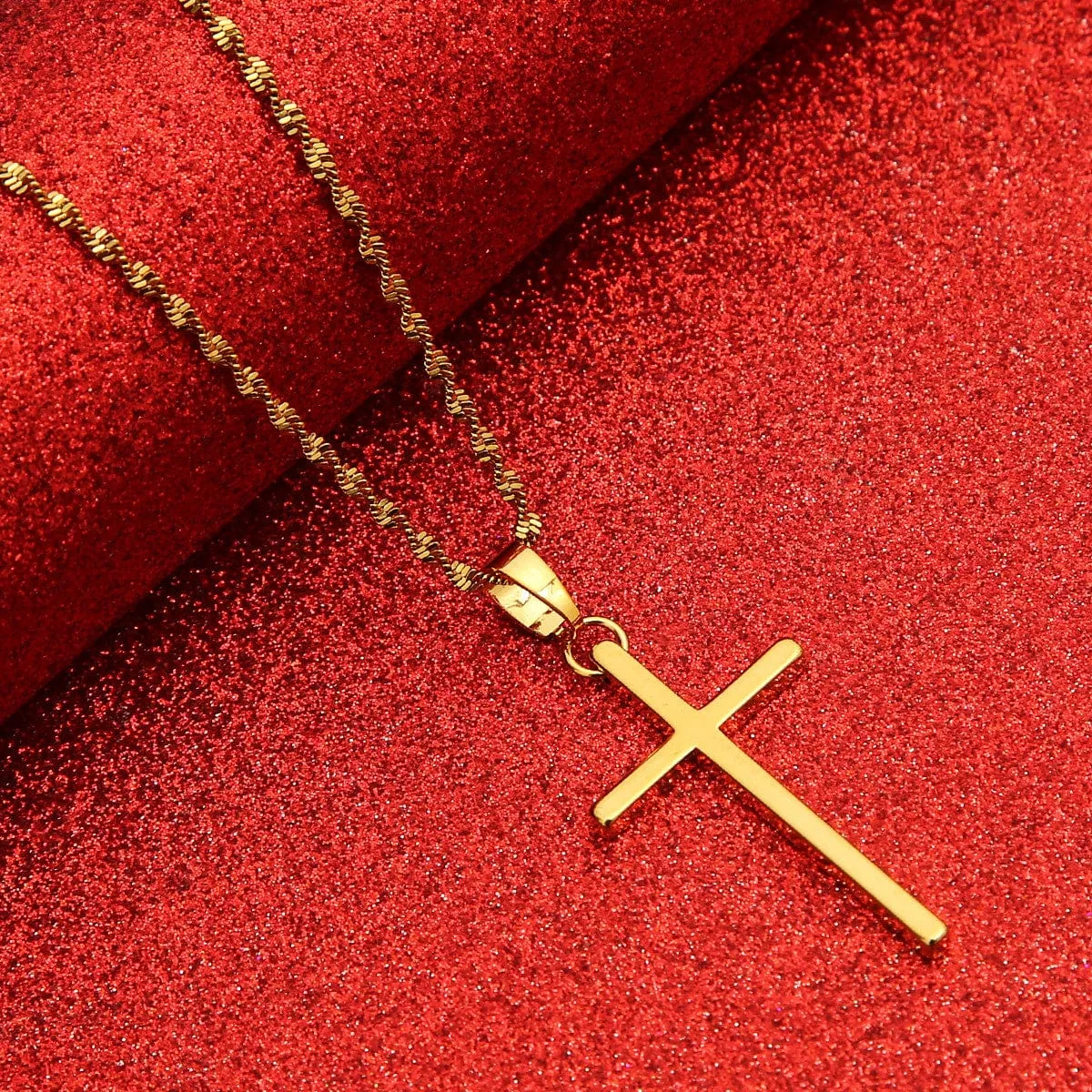 Minimalist Christian Cross Necklace