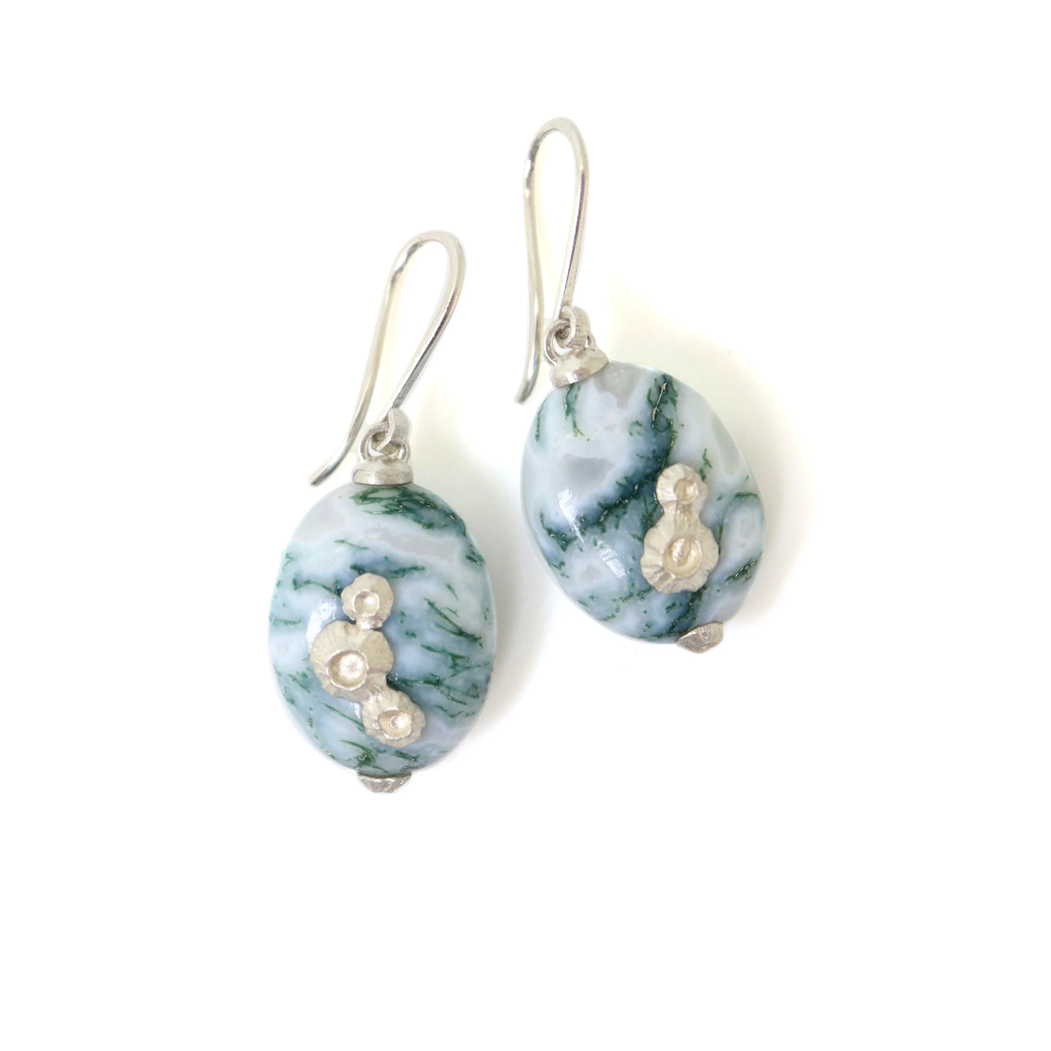 Moss of Éire Opal Ruthie B. Earrings with Barnacles