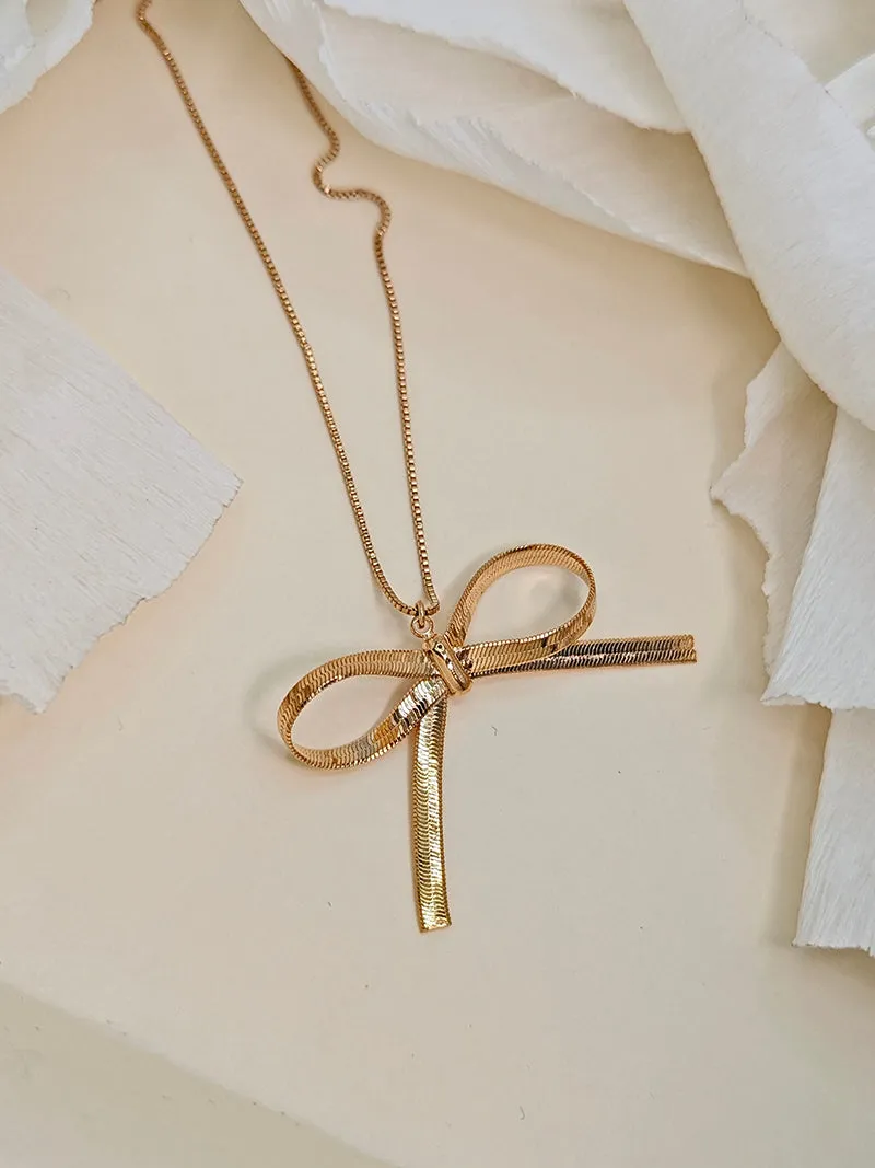 Nuance Bow Pendant Necklace