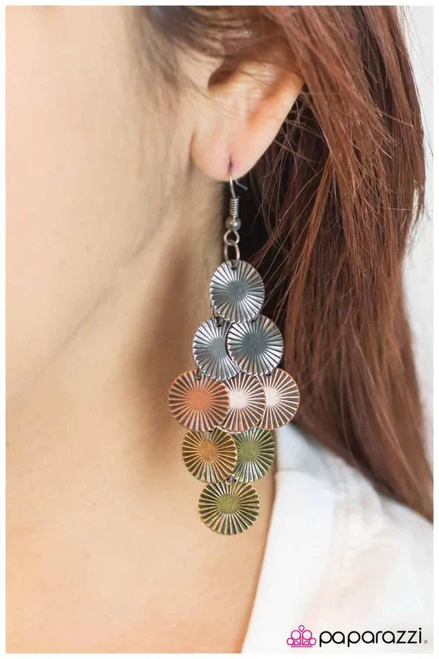 Paparazzi Earring ~ Nine Lives - Multi