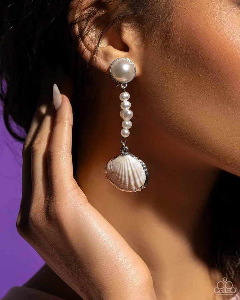 Paparazzi Earring ~ Oceanic Occasion - White