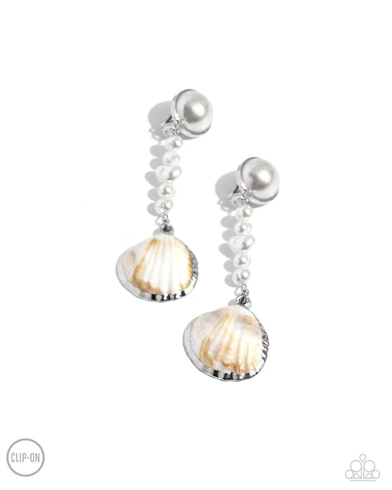 Paparazzi Earring ~ Oceanic Occasion - White