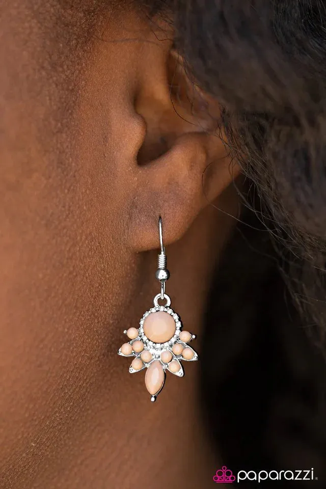 Paparazzi Earring ~ Palm Beach Party - Brown