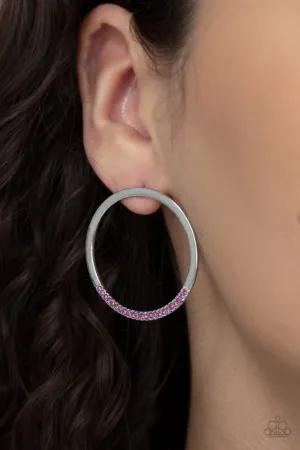 Paparazzi Earring ~ Spot On Opulence - Pink