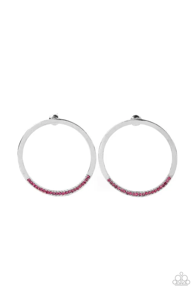 Paparazzi Earring ~ Spot On Opulence - Pink