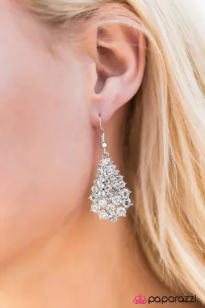 Paparazzi Earring ~ Winter Wonderland - White