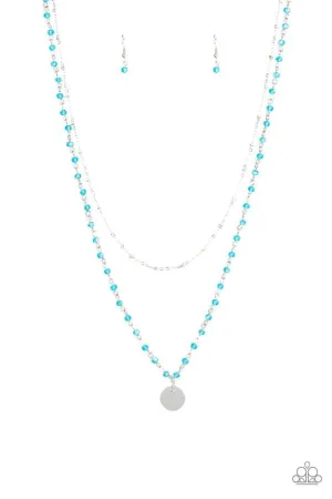 Paparazzi Necklace ~ Dainty Demure - Blue