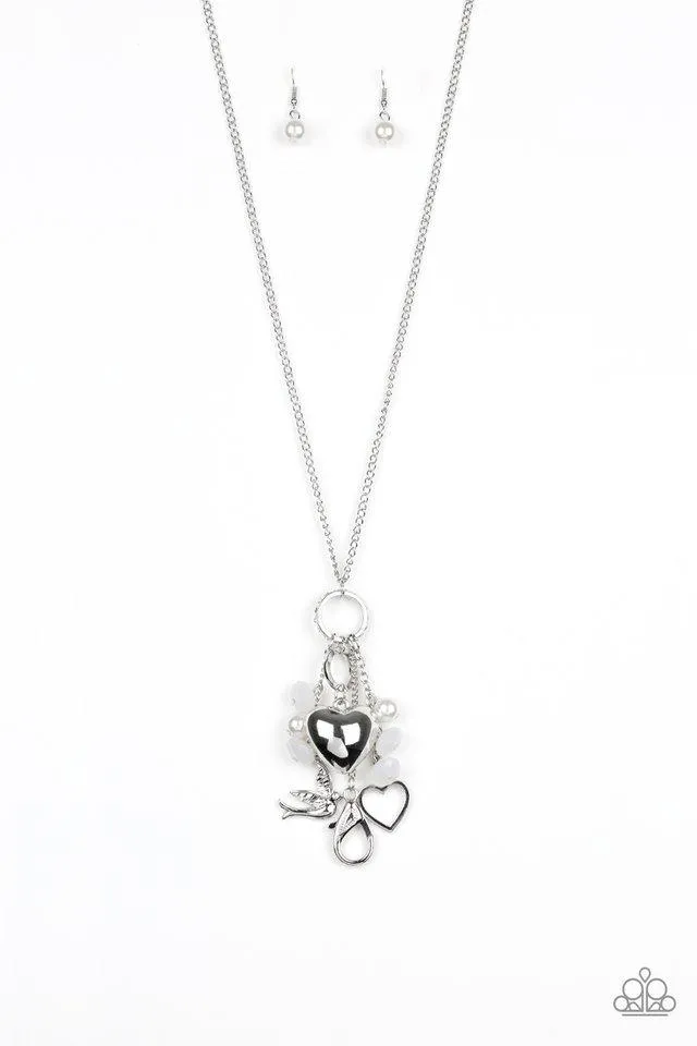 Paparazzi Necklace ~ I Will Fly - White