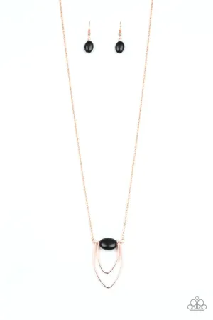 Paparazzi Necklace ~ Quarry Quest - Black