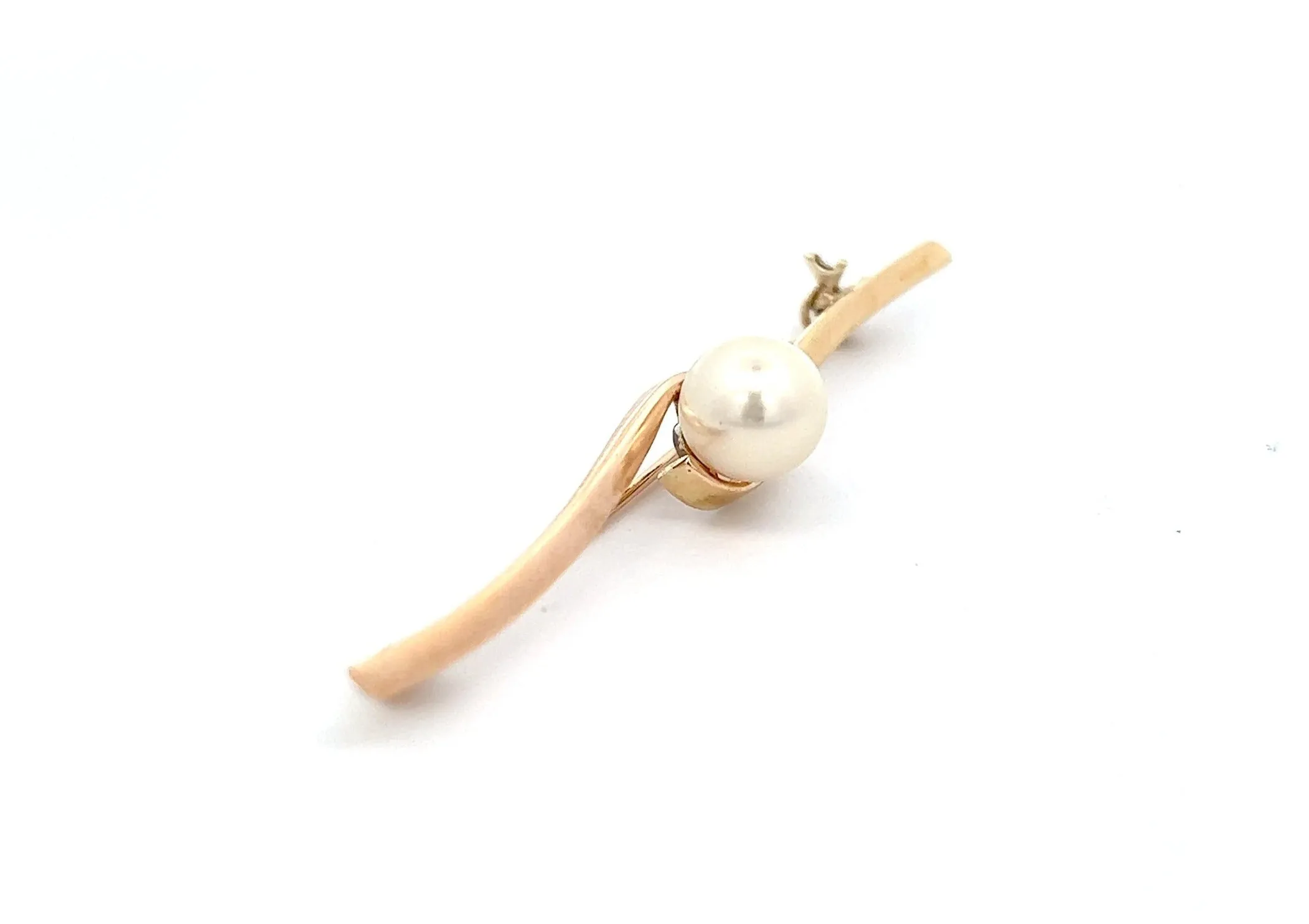 Pearl & 14ct Yellow Gold Brooch