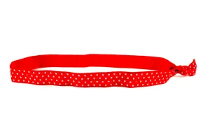 Polka Dots Mini Red White Headband (SKU 6062 HB)