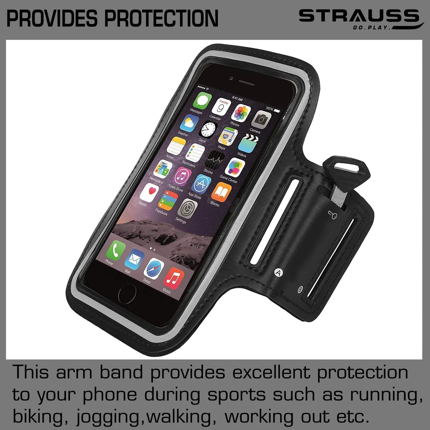 Protect X Strauss Mobile Arm Band; Black