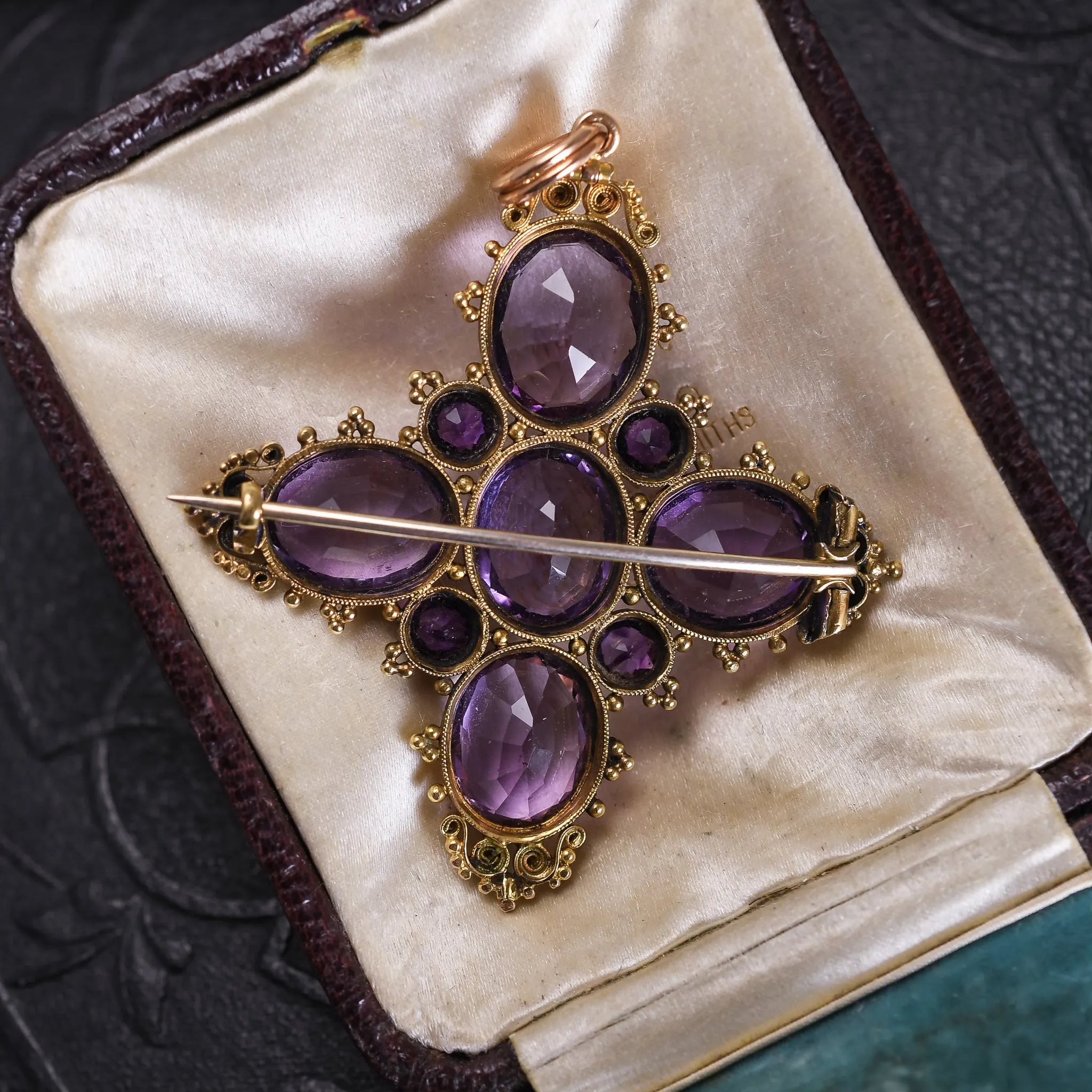 Regency Period Amethyst Cross Pendant