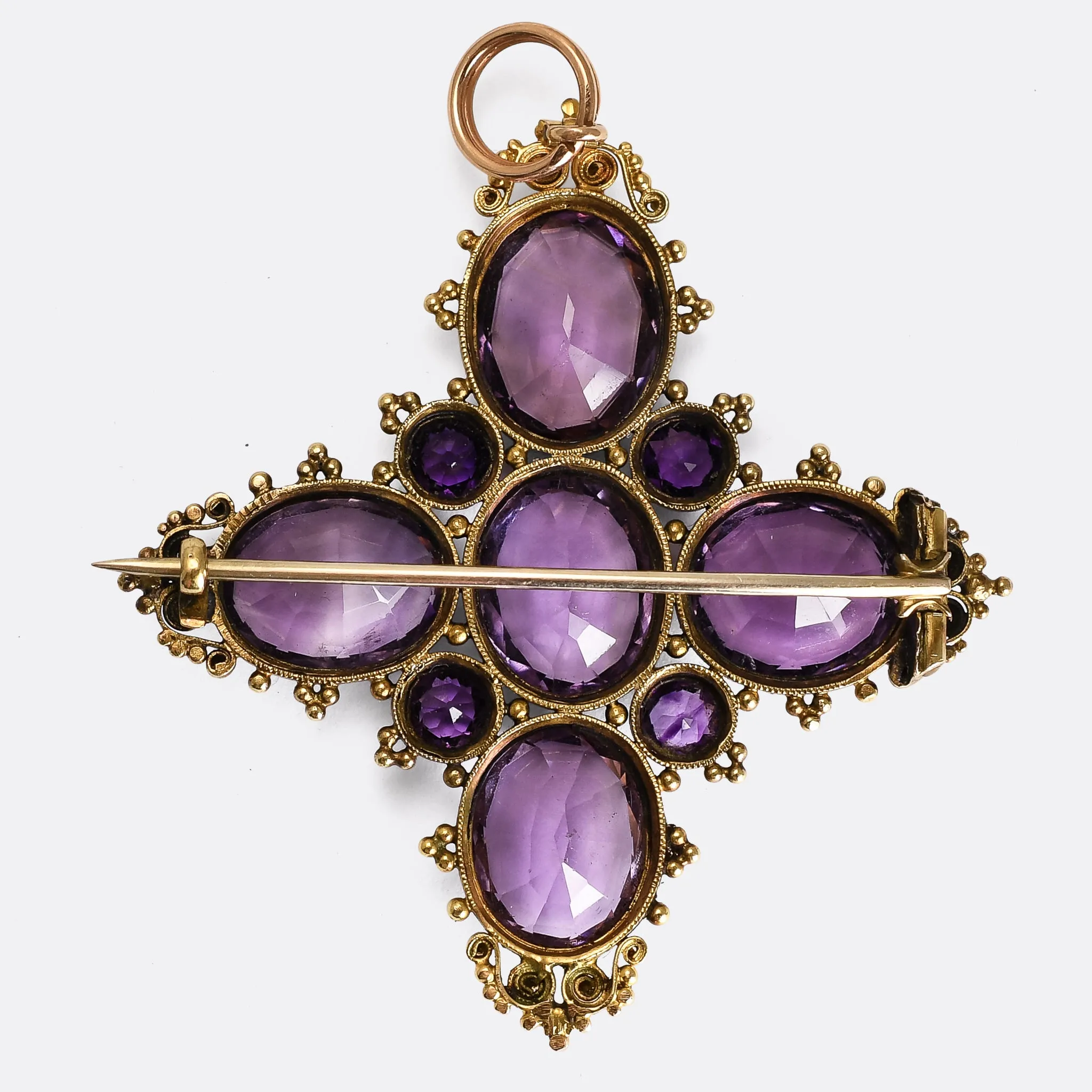 Regency Period Amethyst Cross Pendant