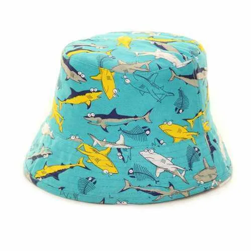 Shark Print Bush hat Sun Hat ( 3 colour options)