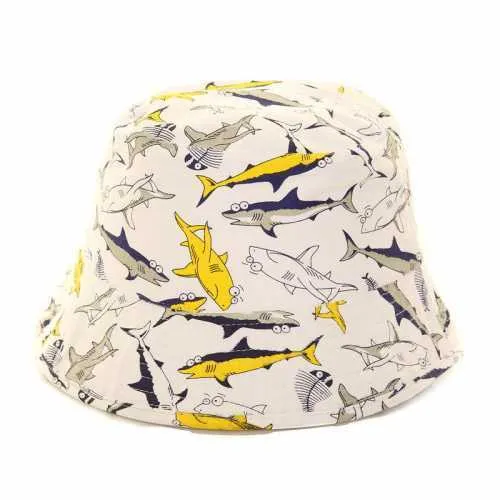 Shark Print Bush hat Sun Hat ( 3 colour options)