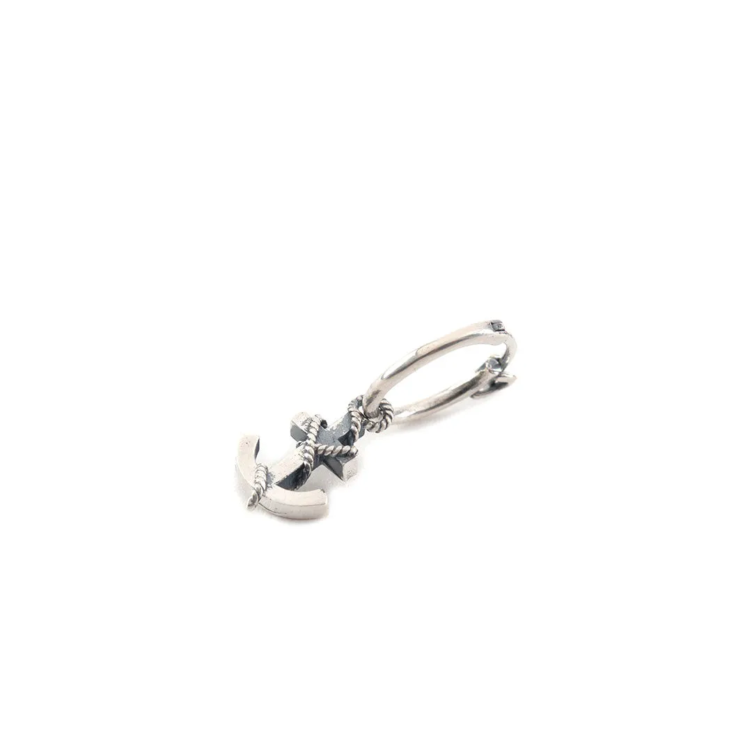 Silver Anchor Earring