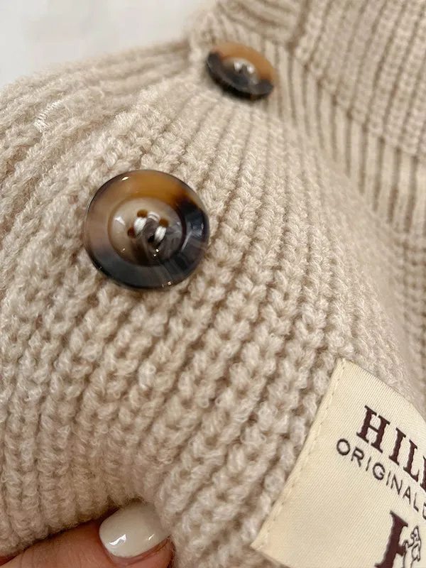 Simple Buttoned Keep Warm Solid Color Hats&Caps