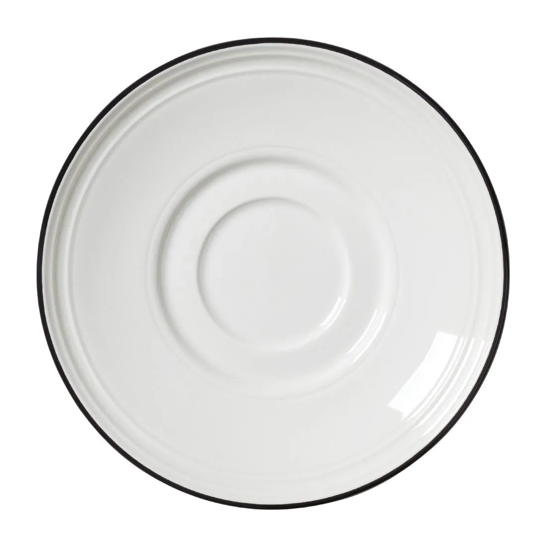 Steelite Bead Black Band Saucers 150mm (Pack of 12) - VV2677