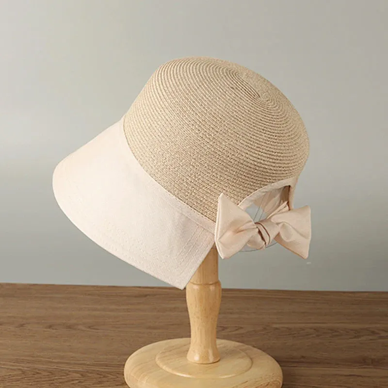 Straw Hat Women Large Eaves Summer Beach Showing Face Hat